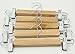 Tosnail Natural Wood Collection Skirt Hangers with Clips, Pant Slack Hangers - 10 Pack