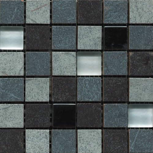 Fabresa Cuarzo Purpura Mosaic Sheet Tiles 15x15cm Grey Ceramic Matt Tile - 1 piece