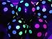 Blacklight Party Balloons - Black with Neon Polka Dots that Glow in the Dark under Blacklight - 11 inch Latex Balloons, 25 Count