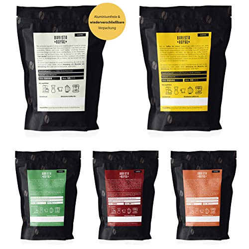 Kaffee Probierset ganze Bohne 5 x 350g | Kaffeebohnen Entdeckerpaket im Geschenkset | Arabica | fair | vegan | Ideal für… – Bild 3