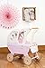 Le Toy Van Honeybake Collection Pink Wooden Sweet Dreams Pram Baby Doll Stroller Premium Wooden Toys for Kids Ages 3 Years & Up