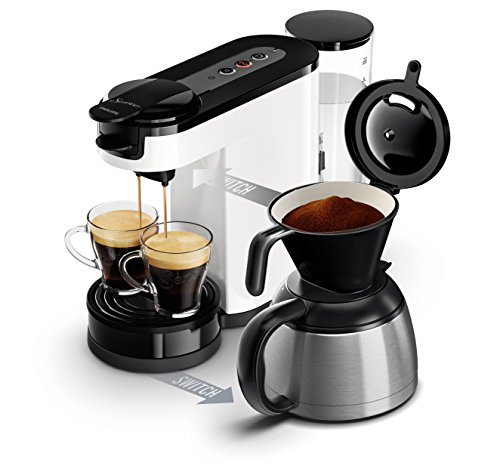 Philips HD7892/01 Senseo Switch Kaffeevollautomat, 2 in 1, Weiß 1 l, Kaffeepads und Filterkaffee – Bild 7