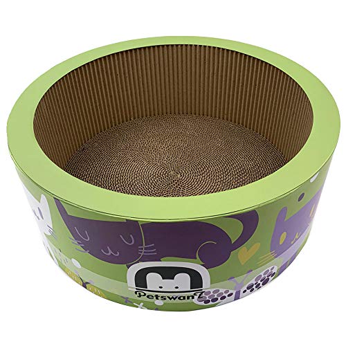 Cat Bed Scratching Post Cardboard Scratch Kitten Corrugated Lounger Pet Bed Indoor Furniture Toy Gift Large Cat Nails Scratching Board Kitty Scratcher Rascador De Gato Prime Scratch Pad Green Large