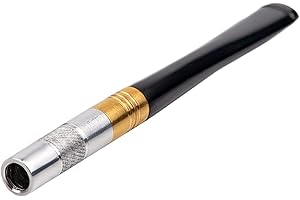 DR WATSON Dr. Watson - 3.5" Art Deco Metal Cigarette Holder, fits Extra Slim Cigarettes, Great for Roll ups (Also Available in Regular Size)