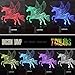 LJOYKID 3PCS 3D Unicorn Night Light——3D Unicorn Lamp 3 Pattern 7 Colors Changing Decor Lamp with Remote Control for Kids Illusion Bedside Lamps Ideal Gifts for Girls and Unicorn Lovers