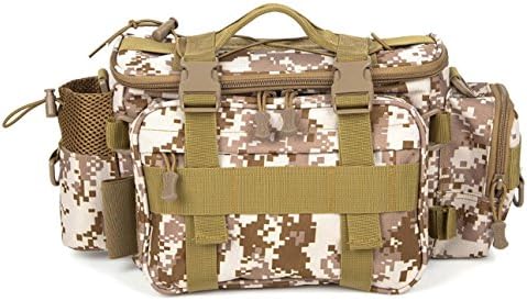 Tactical Military Duffel Bag MOLLE Multi-functional Cargo Gear Shoulder Strap Bag Camouflage, Premium Waterproof, Dirt-Repellent, Lightweight and Sturdy