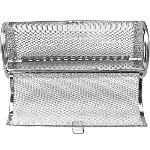 MiguCo 12"x5" Stainless Steel Coffee Beans Peanuts Sunflower Seeds Grill Basket for Rotisserie Oven Roaster