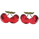 Ayliss Cute Chic Cherry Sequin Burlesque Nipple Covers Pasties Lingeries