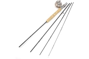 ZYHYF 6.6ft 7ft Fly Fishing Rod Reel Combo - 4 Sections Portable Carbon Trout Salmon Pike Fishing Rod for Beginners