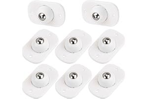 TKYPZY 8 Pcs Self Adhesive Caster Wheels Appliance Rollers for Kitchen 360° Swivel Mini Universal Wheel Small Appliances Ball Wheels for Furniture Storage Box Trash Can Appliance Sliders (White)
