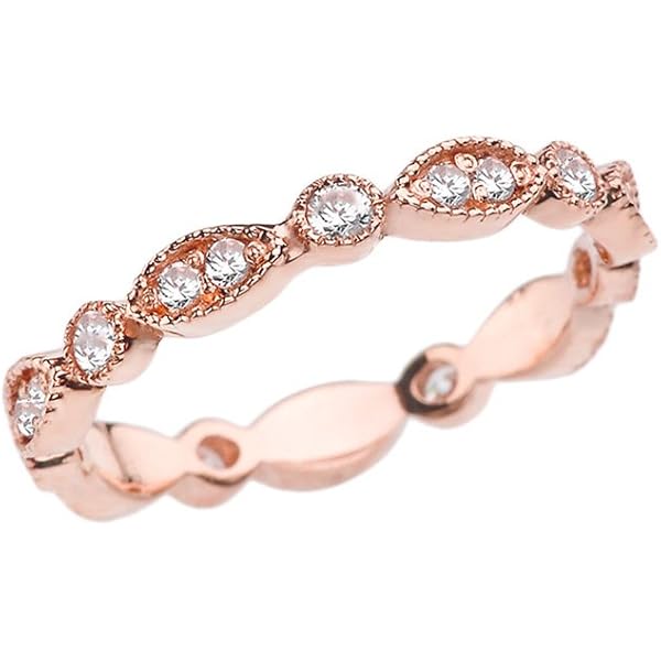 10k Yellow Gold Diamond Criss-Cross Cocktail Ring For Women - Size 4, 6 Natural Diamonds - View #10