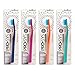 PRO-SYS® Kids Toothbrush Antibacterial Bristles (Colorful 4-Pack) - Made with Soft DuPont™ Tynex® Bristles (Ages 8-12 for Young Children)