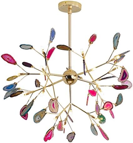 DS Chandelier Chandelier Ceiling Light Luxury Luxury Art Personality Nordic Firefly Agate Lighting for Living Room/Bedroom/Corridor/Aisle ## (Size : 65x65cm)