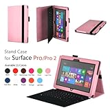 Case for Surface Pro 1st/ Surface Pro 2 - onWay Premium Folio Case Cover with Stand for Microsoft Surface Pro 1st/ Surface Pro 2 (Does not fit Windows RT Version), LIGHT PINK