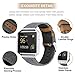 Jobese Compatible with Fitbit Blaze Bands, Soft Classic Canvas Fabric Straps with Genuine Leather Bands with Silver Metal Frame Compatible with Fitbit Blaze Bands Men Women