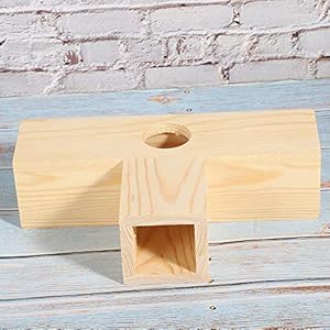 YOUTHINK Tunnel in Legno di Cavia Tunnel per Animali Domestici Tubo Giocattolo Piccoli Animali Domestici Nido…