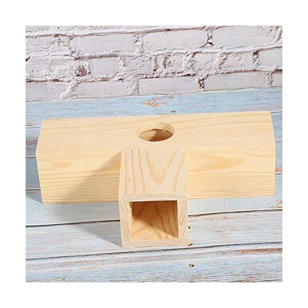 YOUTHINK Tunnel in Legno di Cavia Tunnel per Animali Domestici Tubo Giocattolo Piccoli Animali Domestici Nido…