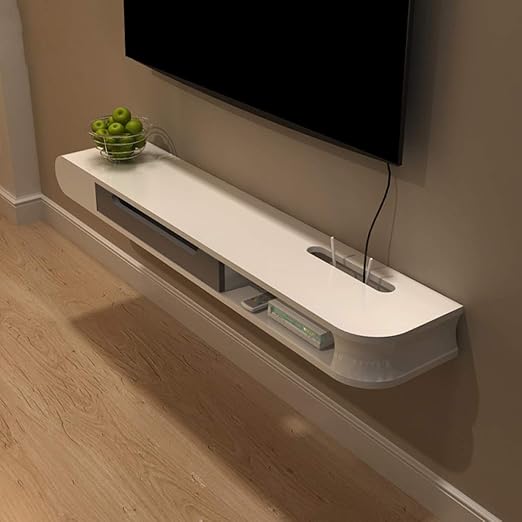 DGHJK Gabinete de TV Flotante Montado en la Pared Consola Multimedia