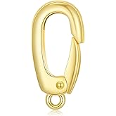 14K Gold Jewelry Clasp Necklace Extender Clasp Bracelet Extension Connector for DIY Necklace Bracelet Anklet Jewelry Making (Style 14)