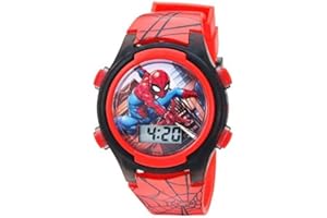Spider-Man Kids Digital LCD Flashing Watch, Red, SPD3515AC