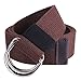 JINIU Web Football Belt for Men Casual Canvas Fabric Sport Belts Fully Adjustable D-ring Solid Color 1.5