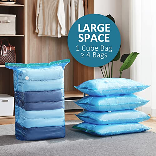 TAILI Vacuum Storage Bags Jumbo 4 Pack, Press To Exhaust Selflock