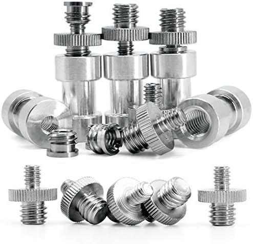 15 Pcs 1/4" 3/8" Threaded Screws Convert Adapter for DSLR Camera,Tripod, Flash Light Stand