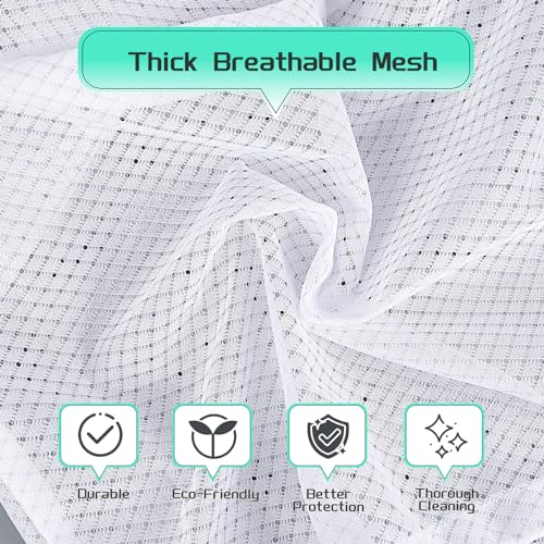 AiQInu Set of 2 Laundry Bag with Drawstring, Laundry Net for Washing Machine, Reusable Mesh Washing Bag, Washing Net, Fine for Washing Machine, 40 x 30 cm