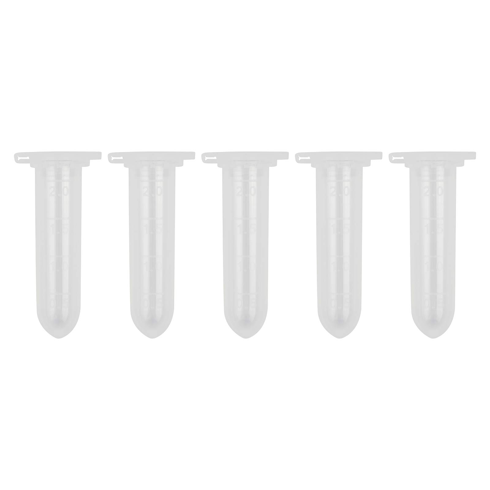 100 x 2ml Plastic EP Tube Round Bottom Vials Tubes Lab Supplies Sample Container