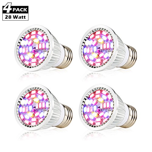 Create bright led grow light bulb, 28w plant bulb full …
