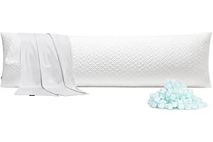 Rainmr Extra Long Body Pillow Memory Foam 180x50cm – Firm King Size Body Pillows for Adults – with Cooling Cover 20 x 70 inch