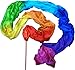 Winged Sirenny 4.4yds Colorful Flowy Soft Silk Ribbon Throw Streamer with Rod,Church Liturgical Praise Worship Adoration Dance Ribbon Beginners Practice Banner