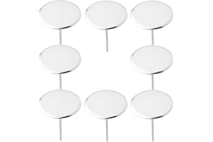 VOSAREA 12pcs Stainless Steel Flower Piping Nails for Cake Decorating, Large Size Cream Flower Lifters,