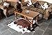 MustHome Soft Faux Cowhide Rug 4.5x4.4 Feet Cow Print Rug Perfect Throw Rug for Living Room/Tile/Lounge Room/Office