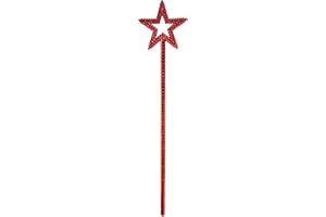 LVVXIXI 1PCS Star Wand, Pentagram Plastic Magic Wand, Role Play Costume Accessories, Halloween Show Props for Girls Princess, Elf, Witch