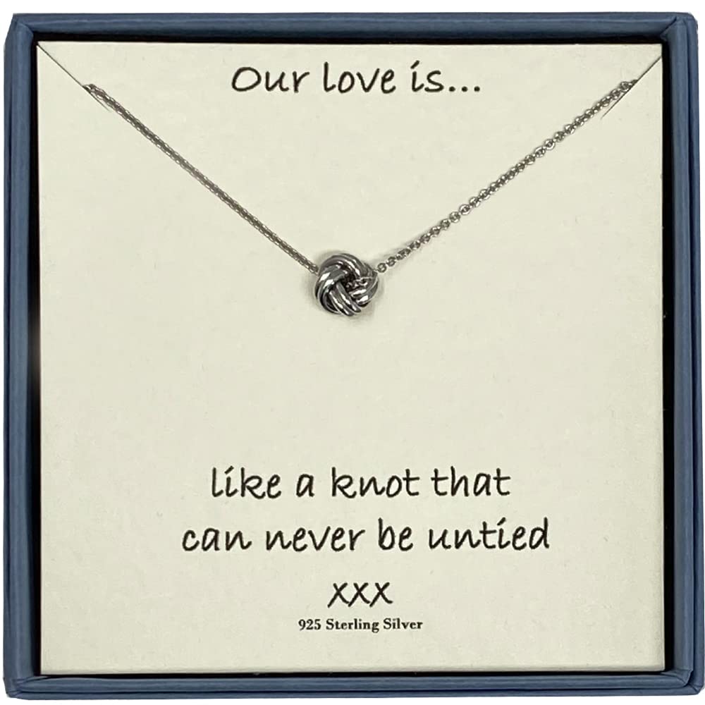Strictly Gifts Gift for Girlfriend Wife Our Love Is...Knot Necklace Card Message with Gift Box