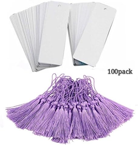 50 Pcs 13cm/5 Inch Silky Handmade Soft Craft Mini Tassels with Loops, purple …