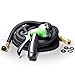 MARSO COMPANY Garden Hose - Improved Black Expandable Hose 50Ft - Expanding Heavy Duty Flexible Water Hose - Expand Hose Nozzle With All Brass Connectors - Car Wash Watering Plants Lawn Hoses
