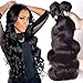 Luduna Brazilian Hair Body Wave 3 Bundles 8a Unprocessed Brazilian Virgin Human Hair Extensions Can Be Dyed And Bleached (12 14 16, Natural Color)