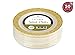 ELITE SELECTION Disposable Plastic Party Plates - 50 Pack Premium Quality 7.5” Dessert Plate - Elegant Round Cream Plate with Gold Lace Design - Ecofriendly Kitchen Dinnerware