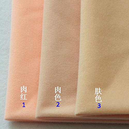 Thick Flesh-Colored DIY Doll Skin Fabric Fiber High-Density Nap for Doll Arms Face Size 50x50cm
