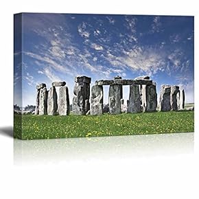 Canvas Prints Wall Art - Beautiful Scenery/Landscape Mysterious Stonehenge in UK | Modern Wall Decor/Home Decoration Stretched Gallery Canvas Wrap Giclee Print & Ready to Hang - 12" x 18"