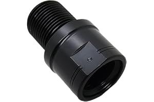 RIOT BALLS Thread Adapter Converter, .578x28 Female to 5/8x24 Male, Steel Oxide Black