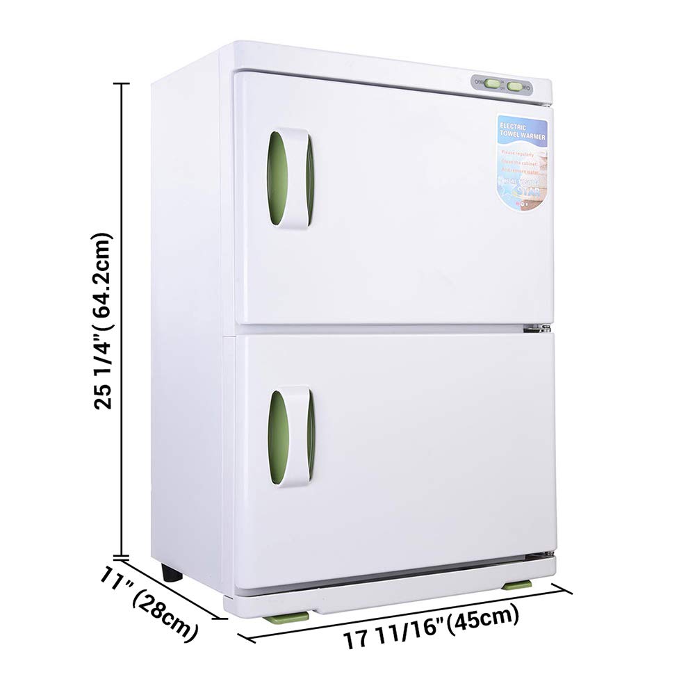 AW 46L 2in1 Electric Dual Cabinet Hot Towel Warmer Heat Machine Facial Skin Spa Massage Nail Beauty Salon Barbershop Equipment: Beauty