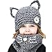 Winter Kids Warm Cat Animal Hats Knitted Coif Hood Scarf Beanies for Autumn Winter