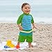 i play. by green sprouts boys Rashguard rash guard shirts, Aqua Stripe, 3T US