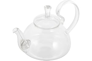 LIGIGWASH High-Temperature Resistant Glass Tea Brewing Kettle with Ergonomic Handle and Smooth Flow Spout