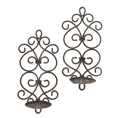 Modern Art Candle Sconces Scroll Work Candle Holder Wall Sconces Hanging Wall Shelf Decor For Home Wall Decorations Weddings 1 Sets Of 2 Pcs Buy Online In United Arab Emirates At Desertcart Ae