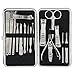 Readaeer 17 Pcs Nail Care Cutters Clippers Manicure Pedicure Set Travel Grooming Kit Tool