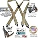 Holdup Airport Friendly/No Buzz Suspenders for Men (Tan 1 1/2